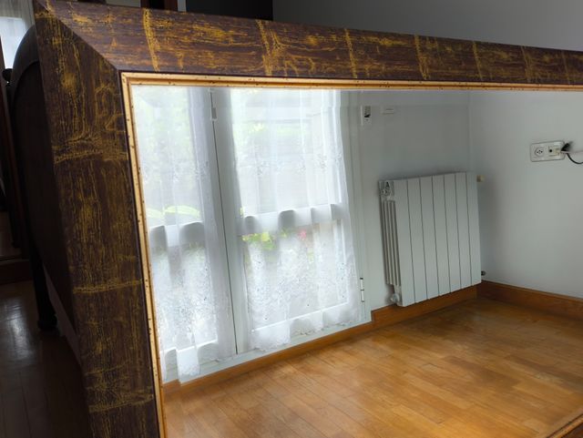 Espejo grande marrón dorado para Salón-Hall 