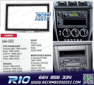 MARCO NEGRO RADIO 2-DIN PARA MERCEDES VOLKSWAGEN VW SKODA SE