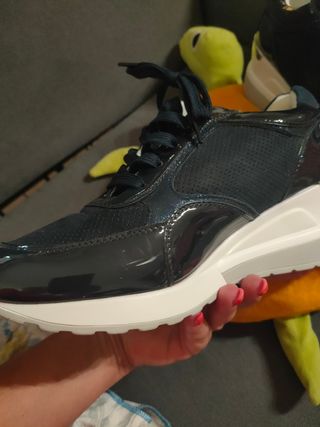 Scarpe sportive invernali blu scuro donna 