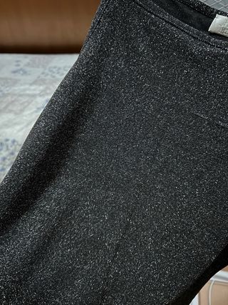 Vestito glitterato nero e argento