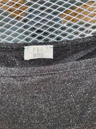 Vestito glitterato nero e argento