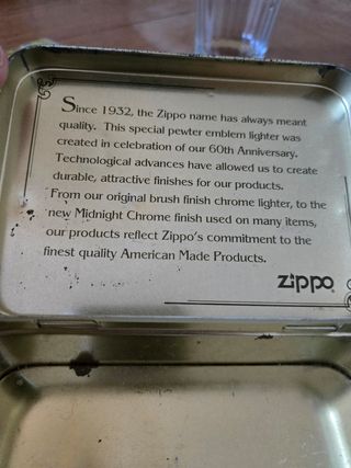Zippo 60° Anniversario - Accendino
