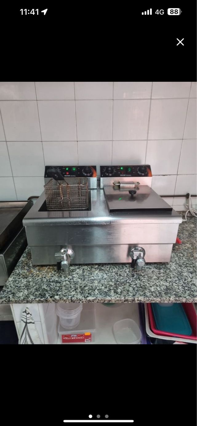 Freidora industrial doble 12L