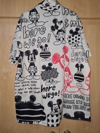 Camisa Mickey Mouse XL - Beige/Negro