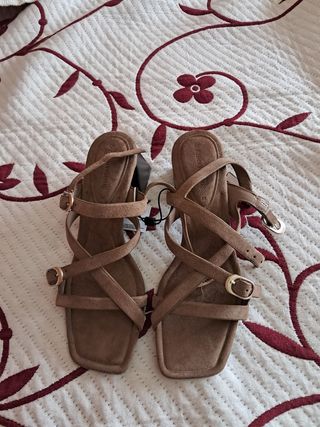 Sandalias mujer marrón -talla 38