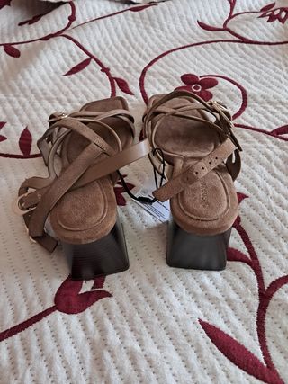Sandalias mujer marrón -talla 38
