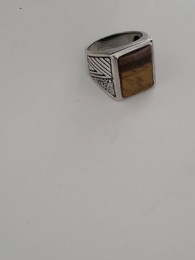 Anillo plata 925 ojo de tigre