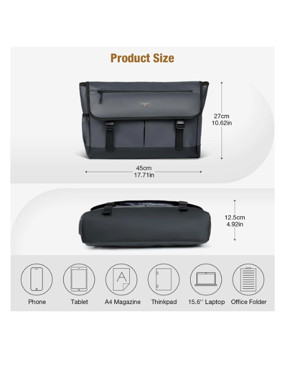 Bandolera para portátil de 15,6 pulgadas