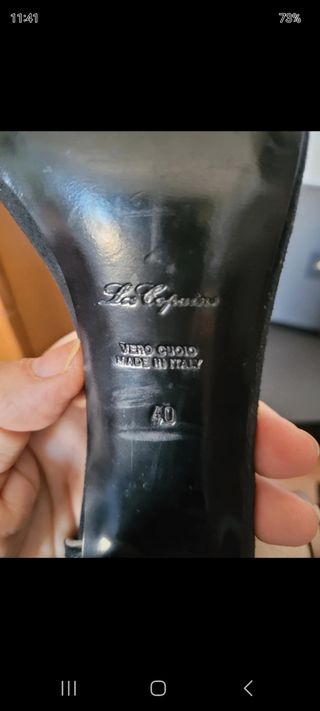 Sandali Les Copains - tacco - neri e arancioni