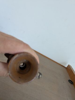 Vaso Ceramica Marrone Dipinto a Mano