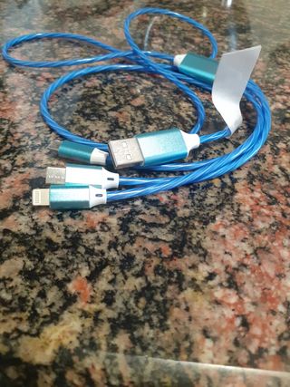 Cavo USB luminoso 3 in 1