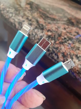 Cavo USB luminoso 3 in 1