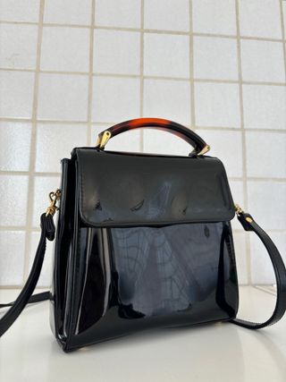 Borsa nera lucida vintage