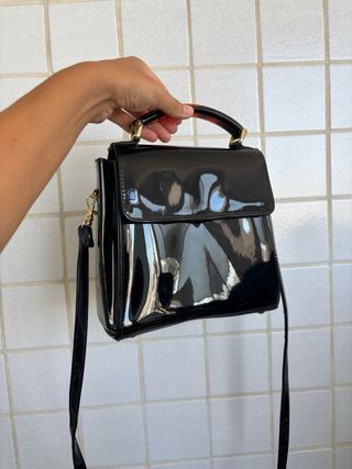 Borsa nera lucida vintage