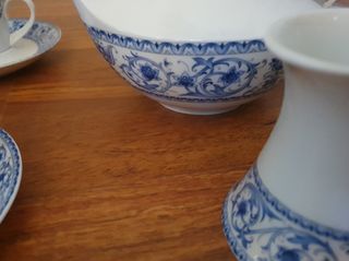 Juego completo de vajilla cafe en porcelana
