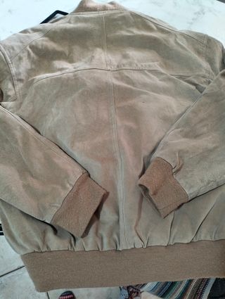 Giubbino scamosciato beige uomo