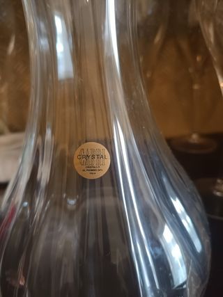 Caraffa cristallo vintage + 6 bicchieri