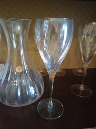 Caraffa cristallo vintage + 6 bicchieri
