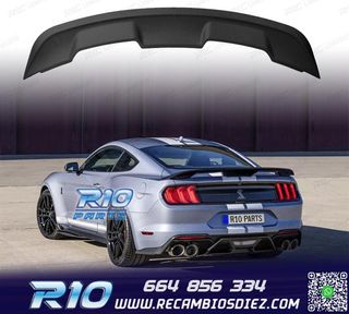 ALERON SPOILER TRASERO FORD MUSTANG 15-21 LOOK GT500 ABS NEG