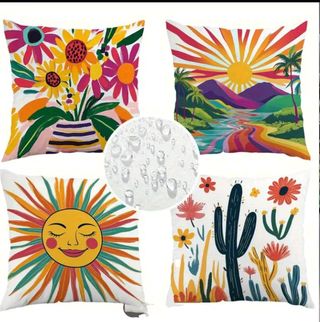 Fundas cojines multicolor - 4uds