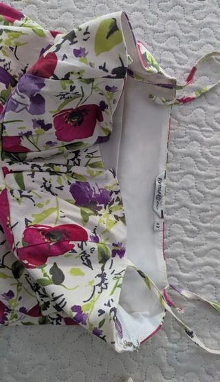 Vestido rayas Mango o Vestido Formula Joven floral