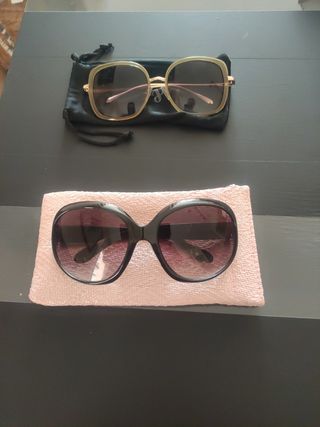 2 Gafas sol: Verde & Negras