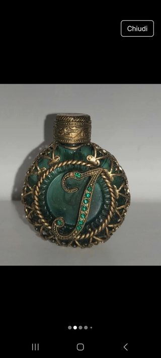 Bottiglia profumo malachite