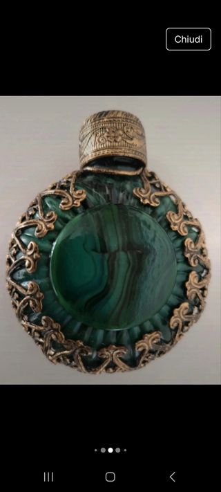 Bottiglia profumo malachite