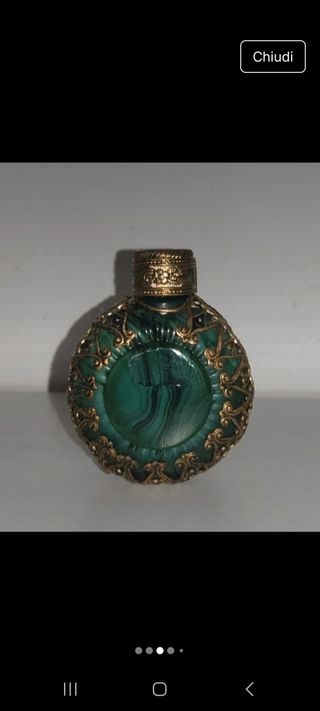 Bottiglia profumo malachite