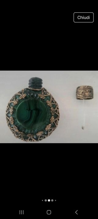 Bottiglia profumo malachite