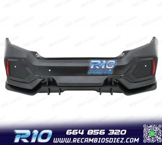 PARAGOLPES TRASERO HONDA CIVIC 16- LOOK TYPE R