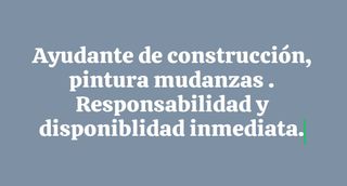 Busco trabajo.