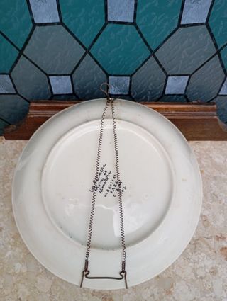 Plato decorativo vintage palmera de Mariscal
