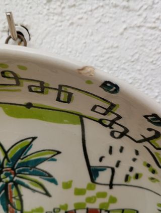 Plato decorativo vintage palmera de Mariscal
