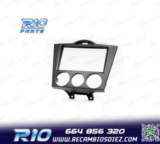 MARCO NEGRO BRILLO RADIO 2-DIN PARA MAZDA RX-8 03-08 AIRE AC