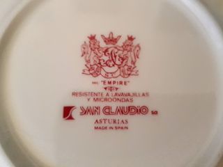 Juego de café, té porcelana rojo-blanco