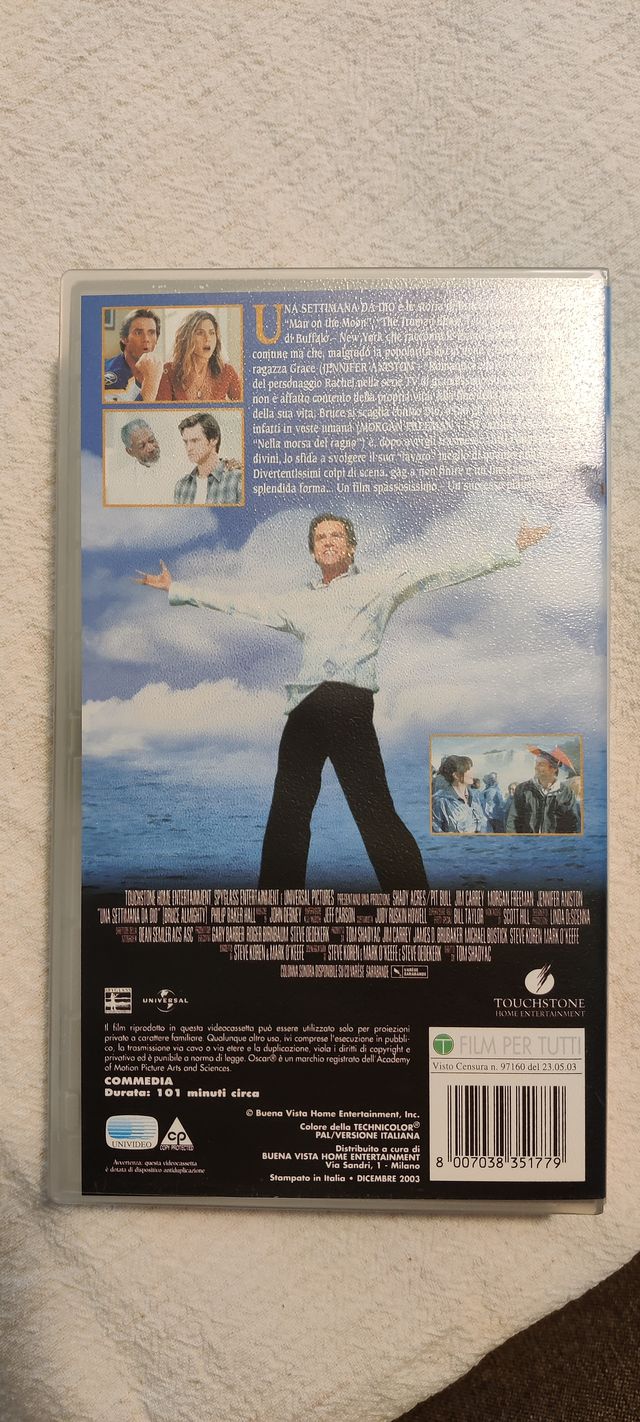 videocassetta VHS film "una settimana da dio"