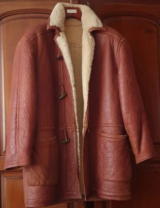Valentino abrigo piel pelliza montone shearling XL