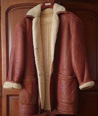 Valentino abrigo piel pelliza montone shearling XL