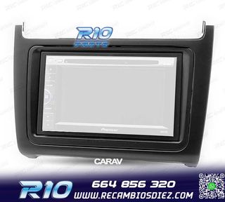 MARCO NEGRO RADIO 2-DIN PARA VOLKSWAGEN VW POLO 14+