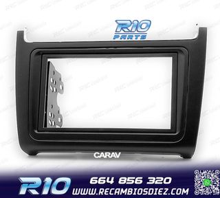 MARCO NEGRO RADIO 2-DIN PARA VOLKSWAGEN VW POLO 14+