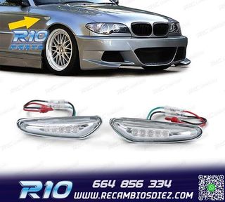 INTERMITENTES BMW E46 01-05 LATERALES LED CROMADO