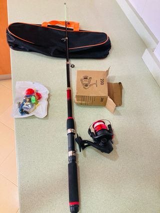 Kit Caña Pesca + carrete. 2,0 m
