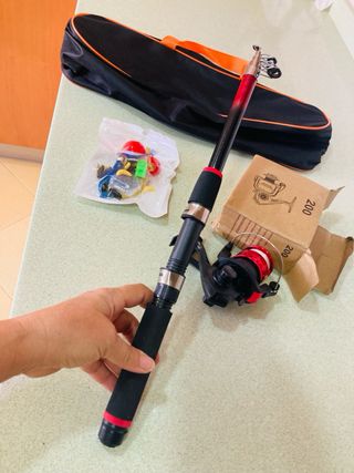 Kit Caña Pesca + carrete. 2,0 m