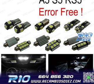 KIT 14 BOMBILLAS LED INTERIOR PARA AUDI A5 S5 RS5 B8 08-15