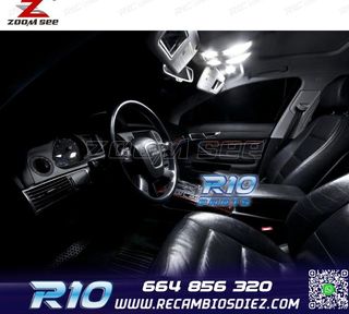 KIT 20 BOMBILLAS LED INTERIOR PARA AUDI A6 S6 RS6 C6 AVANT 2