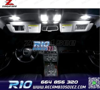 KIT 20 BOMBILLAS LED INTERIOR PARA AUDI A6 S6 RS6 C6 AVANT 2