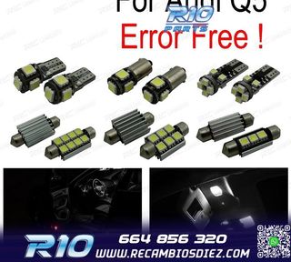 KIT 16 BOMBILLAS LED INTERIOR PARA AUDI Q5 09-16