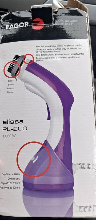 Plancha vapor Alissa PL-200 - 1000W