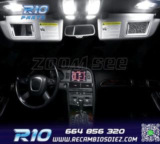 KIT 11 BOMBILLAS LED INTERIOR PARA AUDI A6 S6 RS6 C6 SEDAN 0